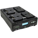 Core SWX VoltBridge Enabled Fleet Micro 3A Digital Quad Charger for Gold Mount Batteries