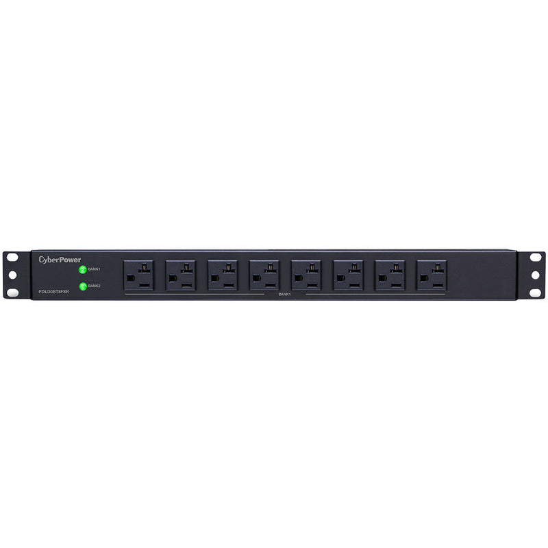 CyberPower PDU (30A) 24A/120V / 50/60Hz,Nema L5-30P Plug, 16 Nema 5-20R ) 8 Front/8 Rear)1U/12' Cord