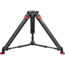 Sachtler flowtech 100 MS Carbon Fiber Tripod with Mid-Level Spreader & Rubber Feet