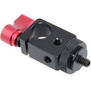 CAMVATE 15mm Single Rod Clamp with 1/4"-20 Screw Mount Adapter (Red Lever)