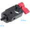 CAMVATE 15mm Single Rod Clamp with 1/4"-20 Screw Mount Adapter (Red Lever)