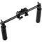 CAMVATE 15mm Rod and Rod Clamp with Two Handgrips Support Kit (Black Levers)