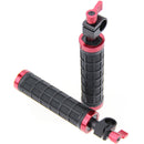 CAMVATE Handgrips with 15mm Rod Clamps (Set of 2, Red)