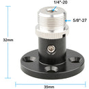 CAMVATE Round Table Mount with 1/4"-20 Thread and Mic Adapter Screw