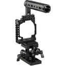 CAMVATE Camera Cage with Cheese Handle & Quick Release Baseplate for a6500/a6300/a6000