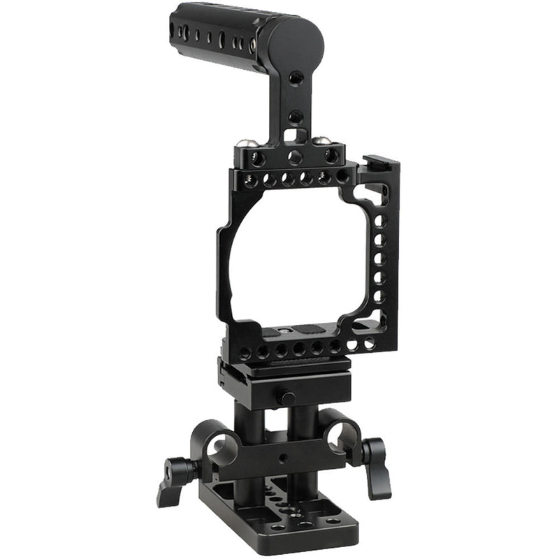 CAMVATE Camera Cage with Cheese Handle & Quick Release Baseplate for a6500/a6300/a6000