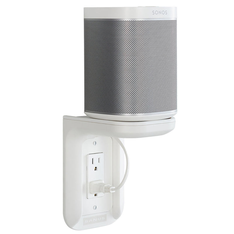 SANUS Outlet Shelf for Sonos One & PLAY:1 (White, Single)