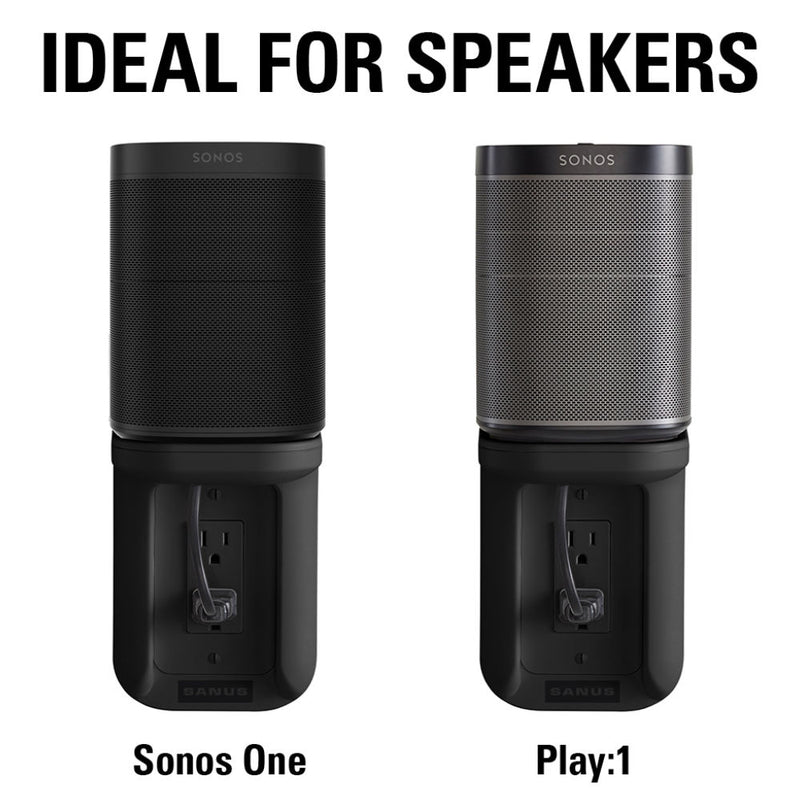 SANUS Outlet Shelf for Sonos One & PLAY:1 (Black, Single)