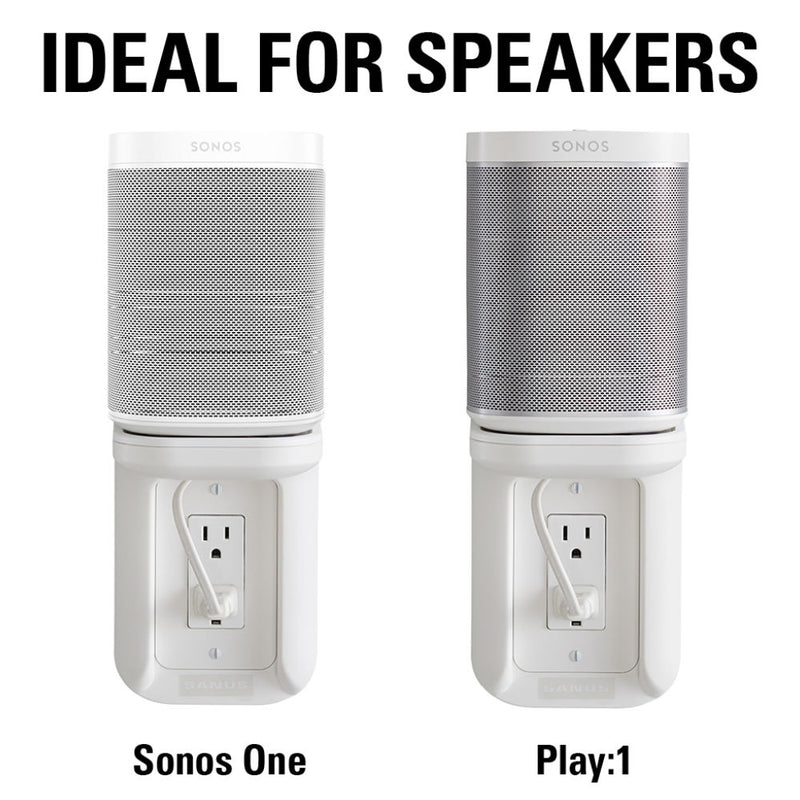 SANUS Outlet Shelf for Sonos One & PLAY:1 (White, Single)