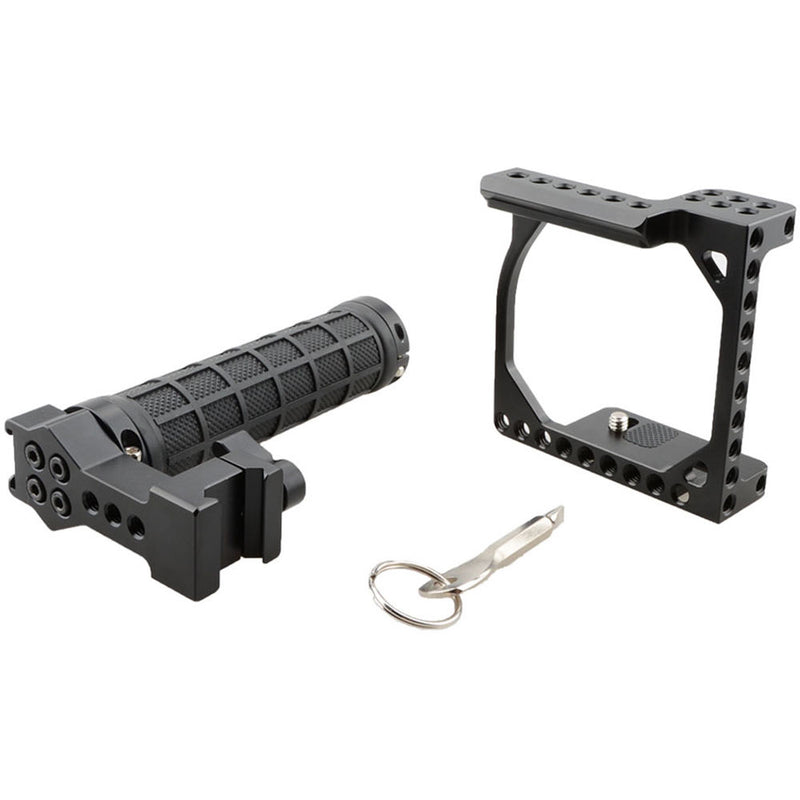 CAMVATE Camera Cage with Quick Release Rubber Top Handle