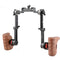 CAMVATE Right & Left Wooden Handgrips with Rosette Extension Arms & 15mm Clamp