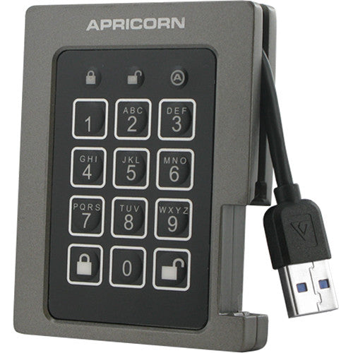 Apricorn Aegis Padlock SSD - FIPS Validated Ruggedized 1TB SSD, USB 3.0 Encrypted Drive