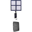 Intellytech LiteCloth LC-160 Foldable 2x2 LED 2-Light Kit with Grid & Diffusion