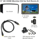 GyroVu Lightweight 5" On-Camera HDMI Monitor with 360&deg; Swivel Mount for DJI Ronin-S