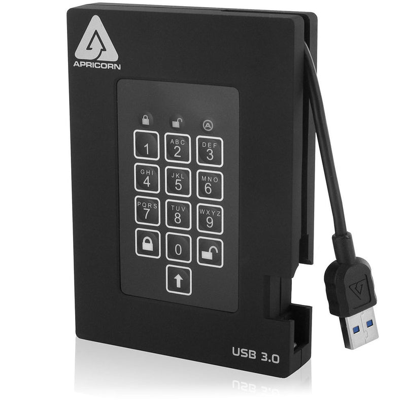 Apricorn 8TB Aegis Fortress FIPS 140-2 Level 2 Secure USB 3.0 Portable Drive