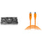 Tether Tools TetherPro USB Cable with TetherBLOCK Mounting Plate Kit (USB Type-C Male to 8-Pin Mini-USB 2.0 Type-B Male, Orange)