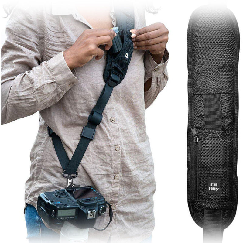 HiiGuy Camera Strap for Canon and Nikon (Black)