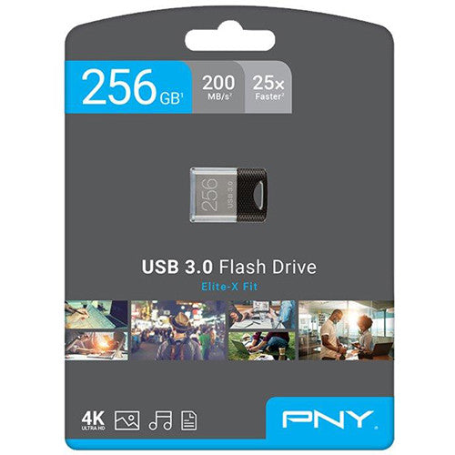 PNY Technologies 256GB Elite-X Fit USB 3.0 Flash Drive