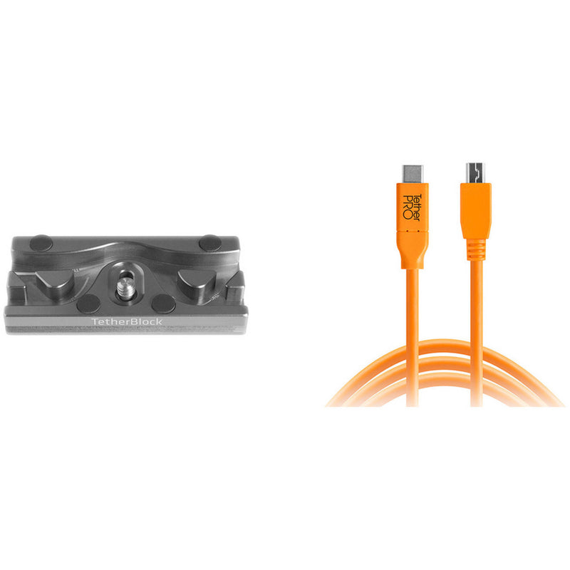 Tether Tools USB 2.0 Type-C to Mini-USB Type-B Cable & QR Plus Quick Release Plate Kit