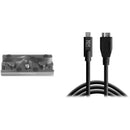 Tether Tools TetherPro USB Cable with TetherBLOCK Quick Release Plate Kit (USB Type-C Male to Micro-USB 3.0 Type-B Male, Black)