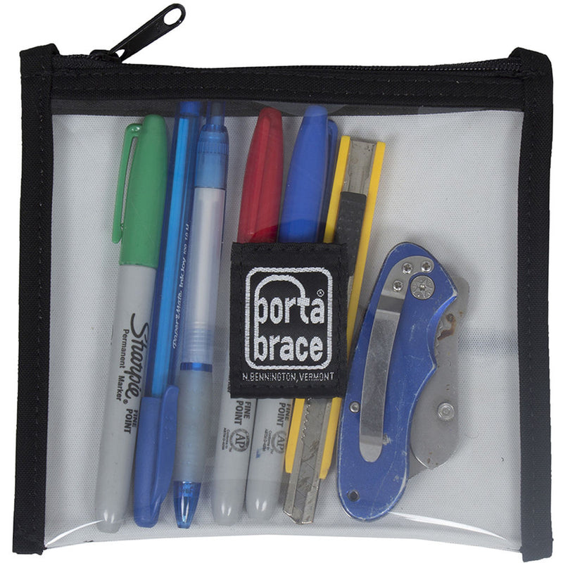 Porta Brace Three 6 x 6" Clear Vinyl Pouches and 6 x 9" CS-B9 Pouch Set