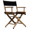 Filmcraft Pro Series Short Director's Chair (18", Natural Frame, Black Canvas)