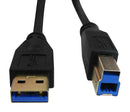 Stewart Connector SC-3ABK003F Superspeed USB 3.0 Cable Type A Male / B 08AH2138