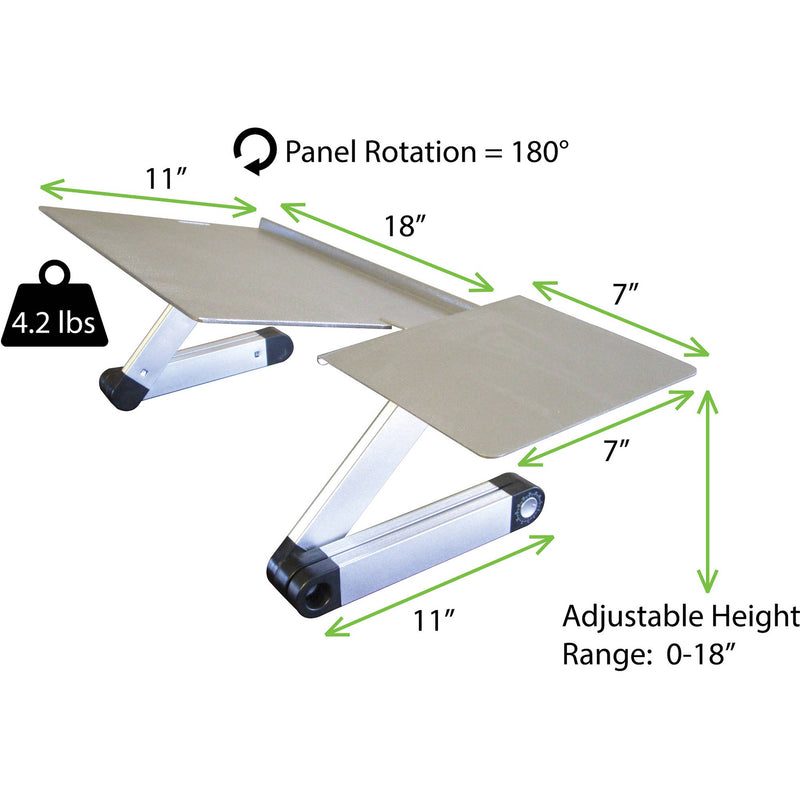 Uncaged Ergonomics Workez Keyboard Tray Stand (Silver)