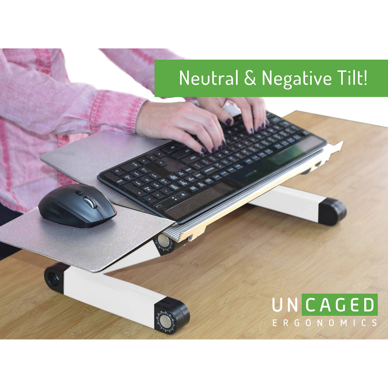 Uncaged Ergonomics Workez Keyboard Tray Stand (Silver)