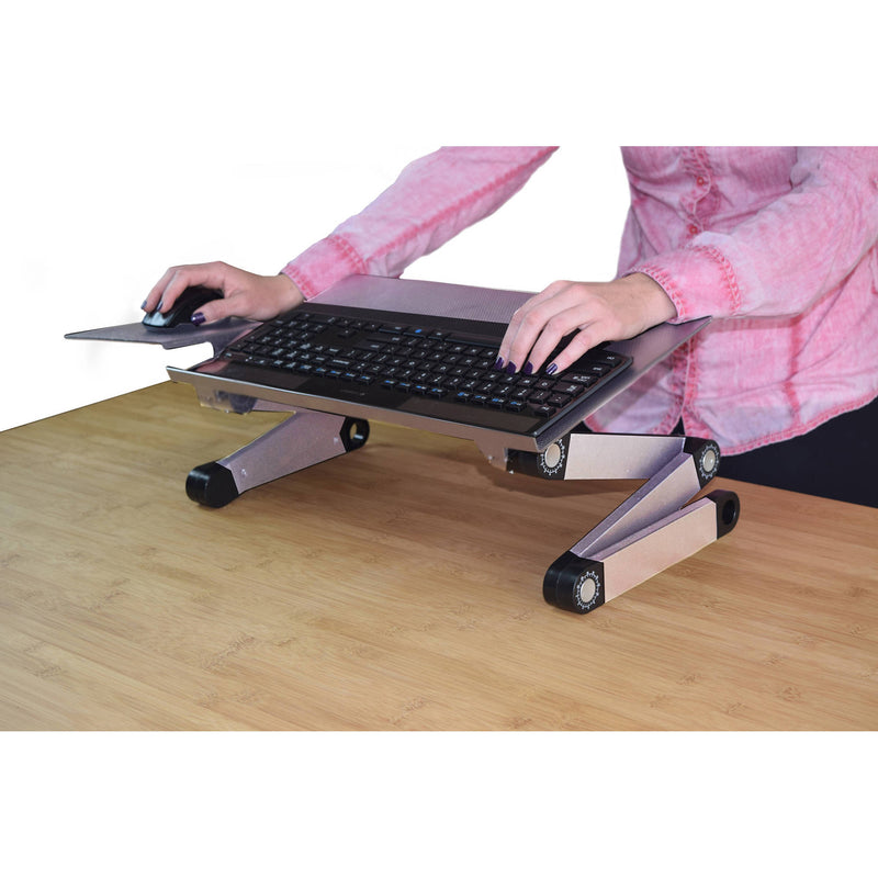 Uncaged Ergonomics Workez Keyboard Tray Stand (Silver)