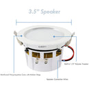 Pyle Pro PDIC4CBTL35B 3.5" Bluetooth Ceiling / Wall Speaker Kit (4-Pack)