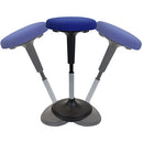 Uncaged Ergonomics Wobble Stool Black Fabric Seat (Blue)