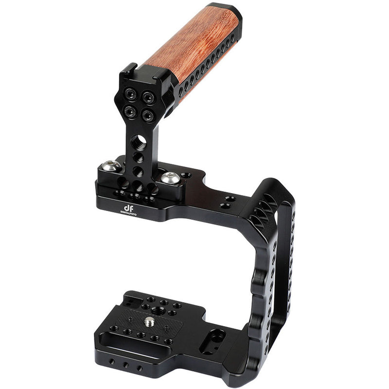 DigitalFoto Solution Limited Cage with Wooden Handle + Mini Magic Grip for Blackmagic Design Pocket Cinema Camera 4K