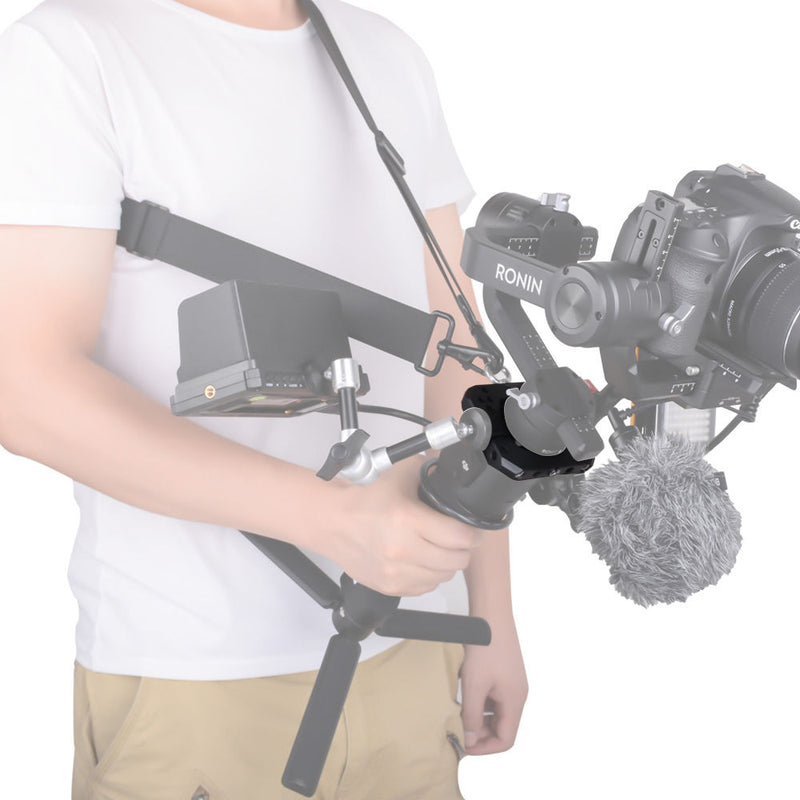 DigitalFoto Solution Limited Spider Gimbal Support Plate with Strap for DJI Ronin-S and Zhiyun Crane 2