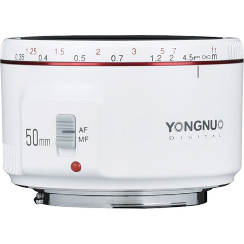 Yongnuo YN 50mm f/1.8 II Lens for Canon EF (White)