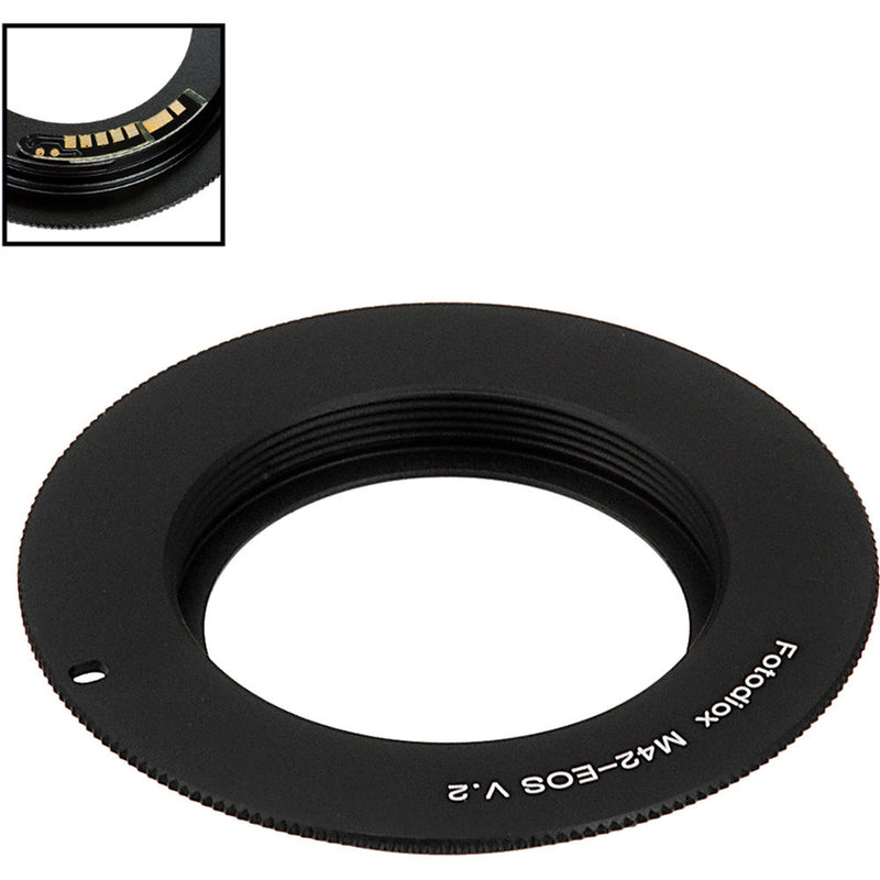 FotodioX Lens Mount Adapter Compatible with M42 Type 2 Screw Mount SLR Lens to Canon EF and EF-S Mounts