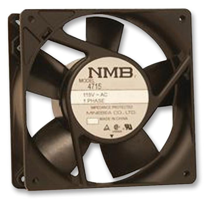 NMB TECHNOLOGIES 4715FS-12T-B50-D00 Axial Fan, 4715FS Series, 115 V, AC, 119 mm, 38 mm, 45 dBA, 110 cu.ft/min