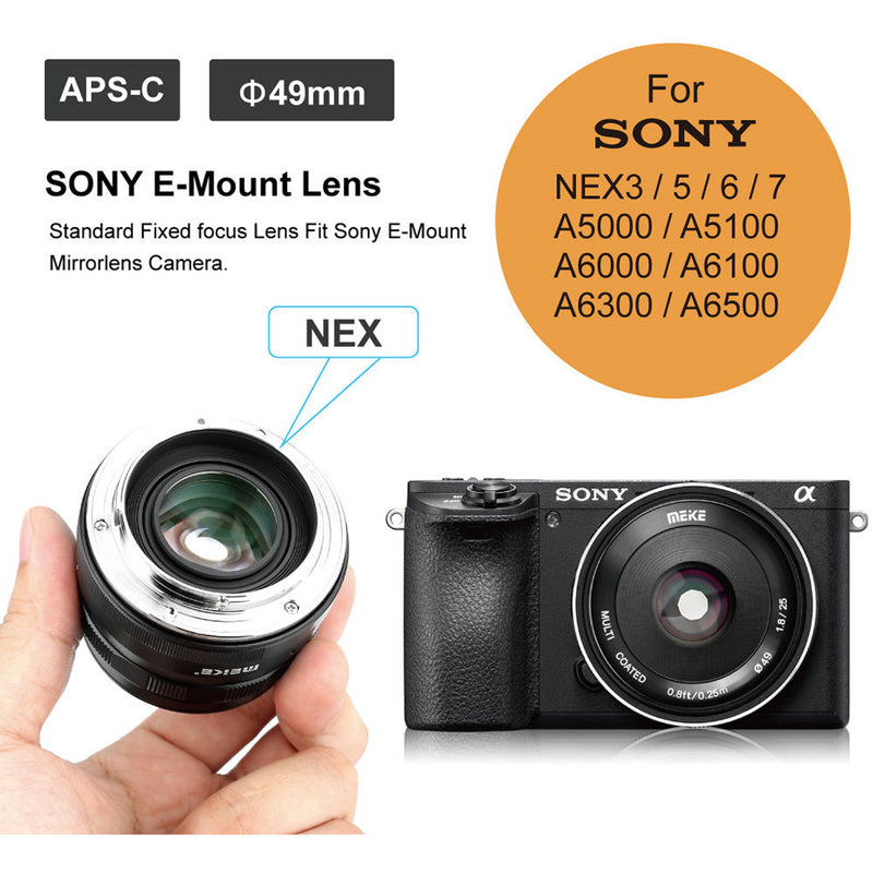 Meike MK-25mm f/1.8 Lens for Sony E