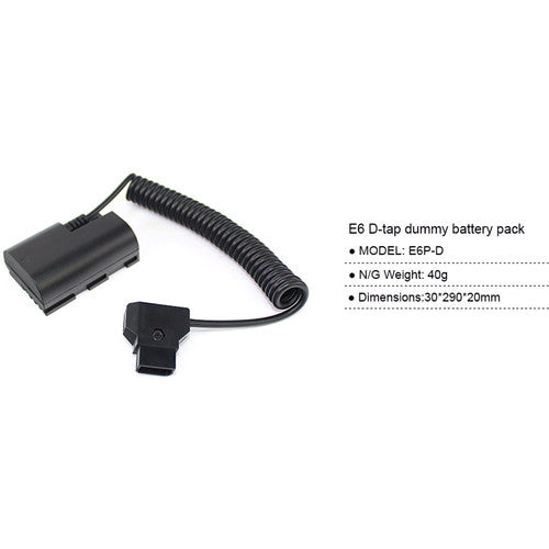 LanParte E6 D-Tap Dummy Battery Pack