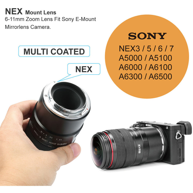 Meike MK-6-11mm f/3.5 Fisheye Lens for Sony E