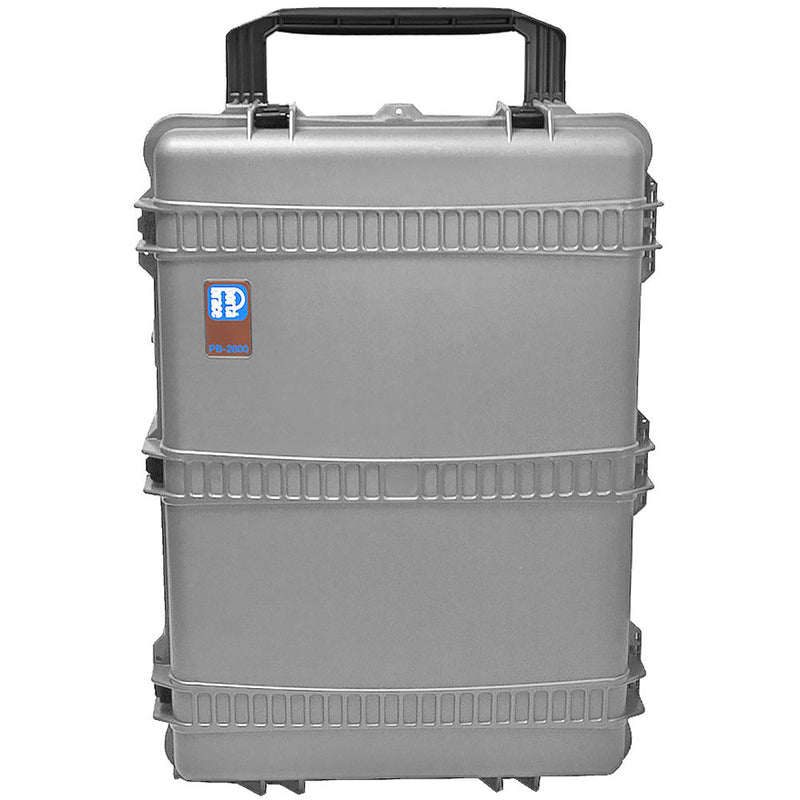 Porta Brace PB-2850F Wheeled Hard Case with Foam Interior (Silver Platinum)