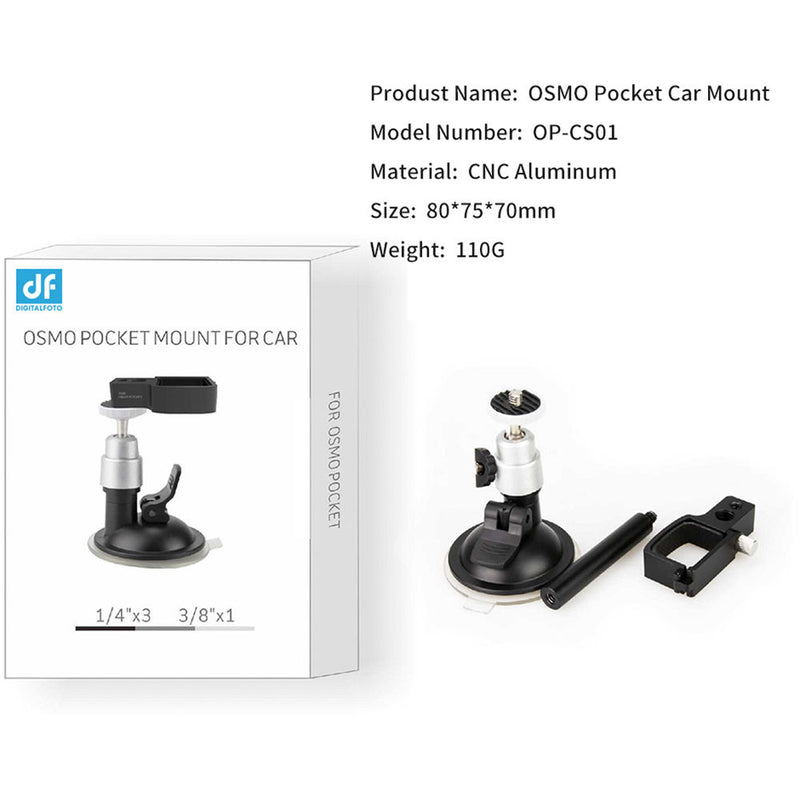 DigitalFoto Solution Limited Windshield Suction Cup Mount for DJI Osmo Pocket