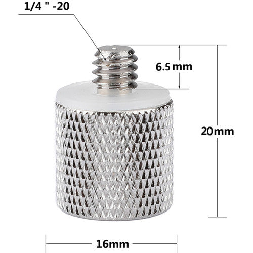 CAMVATE 3/8"-16 Female To 1/4"-20 Male Screw Adapter (2-Pack)