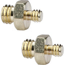 CAMVATE Double Male Thread Adapter With Hex Nut (1/4"-20 To 3/8"-16,2-Pack)