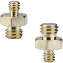 CAMVATE Double Male Thread Adapter With Hex Nut (1/4"-20 To 3/8"-16,2-Pack)