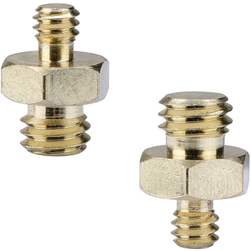 CAMVATE Double Male Thread Adapter With Hex Nut (1/4"-20 To 3/8"-16,2-Pack)