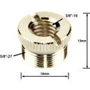 CAMVATE 3/8"-16 Female To 5/8"-27 Male Microphone Screw Adapter (Brass)