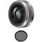 Panasonic Lumix G 20mm f/1.7 II ASPH. Lens with Circular Polarizer Filter Kit (Silver)