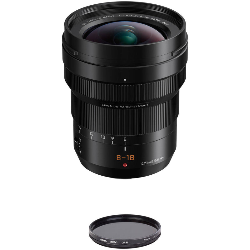 Panasonic Leica DG Vario-Elmarit 8-18mm f/2.8-4 ASPH. Lens with Circular Polarizer Filter Kit