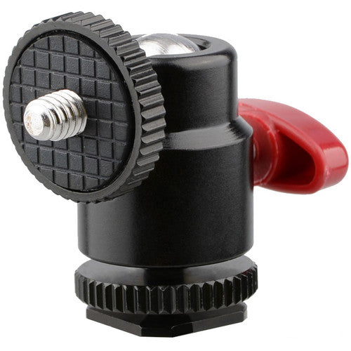 CAMVATE Mini Ball Head With Shoe Mount (Red Lever)